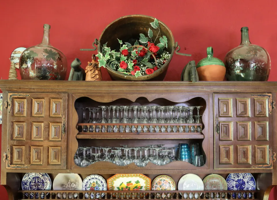 The dresser in the dining room