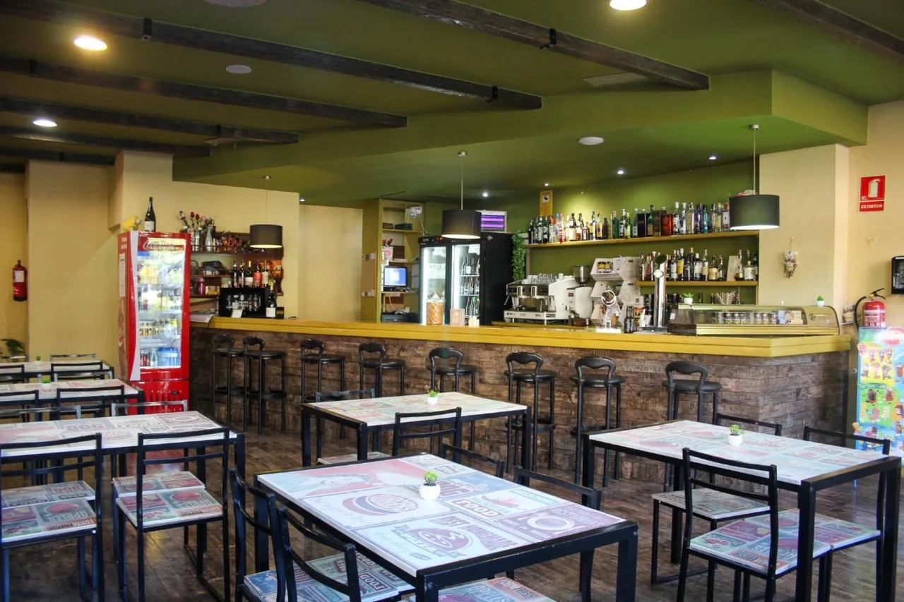 La pizzeria, à l'intérieur